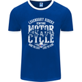 Legendary Motorcycle Riders Motorbike Biker Mens Ringer T-Shirt FotL Royal Blue/White