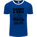 Daddy & Kids Best Friends Father's Day Mens Ringer T-Shirt FotL Royal Blue/White