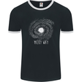 The Milky Way Astronomy Solar System Planet Mens Ringer T-Shirt FotL Black/White