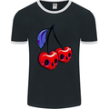 Cherry Skulls Mens Ringer T-Shirt FotL Black/White