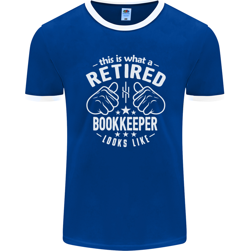 A Retired Bookkeeper Looks Like Mens Ringer T-Shirt FotL Royal Blue/White