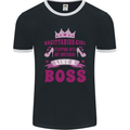Sagittarius Girl Birthday 21st 30th 40th 50th Mens Ringer T-Shirt FotL Black/White