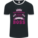 Sagittarius Girl Birthday 21st 30th 40th 50th Mens Ringer T-Shirt FotL Black/White