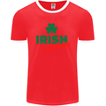 Irish and Horny St. Patrick's Day Mens Ringer T-Shirt FotL Red/White