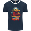 Beer and Caravan Kinda Weekend Funny Mens Ringer T-Shirt FotL Navy Blue/White