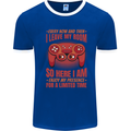 Antisocial Gamer Gaming Leave My Room Mens Ringer T-Shirt Royal Blue/White