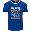 BMX Pro-Rider 1977 Cycling Bike Bicycle Mens Ringer T-Shirt FotL Royal Blue/White