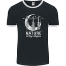 Nature Is My Religion Witch Halloween Mens Ringer T-Shirt FotL Black/White