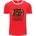 Photography I Shoot People Photographer Mens Ringer T-Shirt FotL Red/White