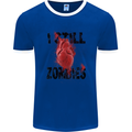 I Still Heart Zombies Apocalypse Mens Ringer T-Shirt FotL Royal Blue/White