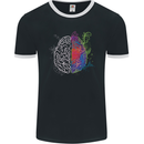 Artistic Technical Brain Artist Engineer Mens Ringer T-Shirt FotL Black/White