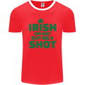 Irish or Not Buy Me a Shot St. Patricks Day Mens Ringer T-Shirt FotL Red/White