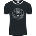 Trees What a Wonderful World Environment Mens Ringer T-Shirt FotL Black/White