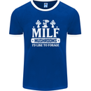 Mushrooms I Like To Forage MILF Mens Ringer T-Shirt FotL Royal Blue/White