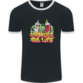Spliff & Lighter Homies Funny Weed Cannabis Mens Ringer T-Shirt FotL Black/White