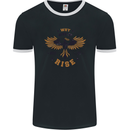 Rising Pheonix Motivational Message Quote Mens Ringer T-Shirt FotL Black/White