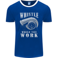 Whistle While You Work Turbo Cars Mens Ringer T-Shirt FotL Royal Blue/White