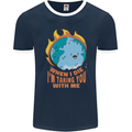 When I Die Funny Climate Change Mens Ringer T-Shirt FotL Navy Blue/White