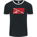 Scuba Diving Scubaholic Diver Dive Mens Ringer T-Shirt FotL Black/White