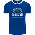 An Old Man With a 4x4 Off Roading Off Road Mens Ringer T-Shirt FotL Royal Blue/White