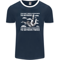 You a Parachute to Skydive Twice Skydiving Mens Ringer T-Shirt FotL Navy Blue/White