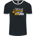 Funny Dog & Movie Lover Mens Ringer T-Shirt FotL Black/White