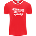 I Drive at 88mph Just in Case Funny Mens Ringer T-Shirt FotL Red/White