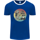 Cat I Do What I Want Funny Coffee Mens Ringer T-Shirt FotL Royal Blue/White