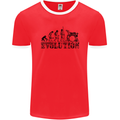 Evolution of Drums Mens Ringer T-Shirt FotL Red/White