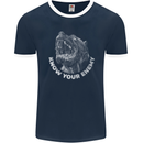 Know Your Enemy Staffy Staffordshire Terrier Mens Ringer T-Shirt FotL Navy Blue/White
