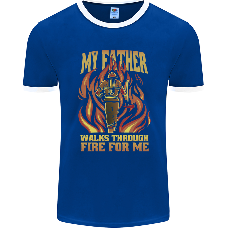 In Love With Mary Jane Funny Weed Mens Ringer T-Shirt FotL Royal Blue/White