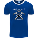 World's Best Welder Welding Mens Ringer T-Shirt FotL Royal Blue/White