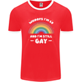 I'm 60 And I'm Still Gay LGBT Mens Ringer T-Shirt FotL Red/White