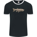 A Bolan Fish Fishing Fisherman Mens Ringer T-Shirt FotL Black/White