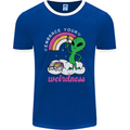 Alien Embrace Your Weirdness Funny LGBT Mens Ringer T-Shirt FotL Royal Blue/White