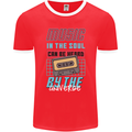 Music in the Soul Heard by the Universe Mens Ringer T-Shirt FotL Red/White