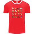 Mushroom Species Mens Ringer T-Shirt FotL Red/White