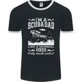 I'm a Scuba Diving Dad Father's Day Diver Mens Ringer T-Shirt FotL Black/White