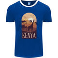 Kenya Safari Souvenir Mens Ringer T-Shirt FotL Royal Blue/White