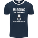 Missing 10 mm Socket Funny Plumer Mechanic Mens Ringer T-Shirt FotL Navy Blue/White