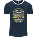 I'll Have Another Beer Funny Alcohol Mens Ringer T-Shirt FotL Navy Blue/White