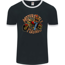 Motorcycle Madness Motorbike Biker Mens Ringer T-Shirt FotL Black/White