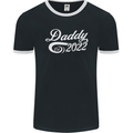 Daddy Est. 2022 Funny Father's Day Mens Ringer T-Shirt FotL Black/White