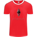 Ethereum Cryptocurrency Bitcoin Mens Ringer T-Shirt FotL Red/White