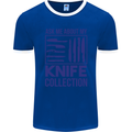 Ask About My Knife Collection Funny Chef Mens Ringer T-Shirt FotL Royal Blue/White