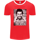 Pablo Escobar Mug Shot Mens Ringer T-Shirt FotL Red/White