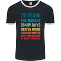 78th Birthday 78 Year Old Mens Ringer T-Shirt FotL Black/White