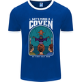 Lets Make a Coven Halloween Satanic Horror Mens Ringer T-Shirt FotL Royal Blue/White