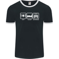 Eat Sleep 4X4 Off Road Roading Car Mens Ringer T-Shirt FotL Black/White