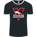 INGSOC George Orwell English Socialism 1994 Mens Ringer T-Shirt FotL Black/White